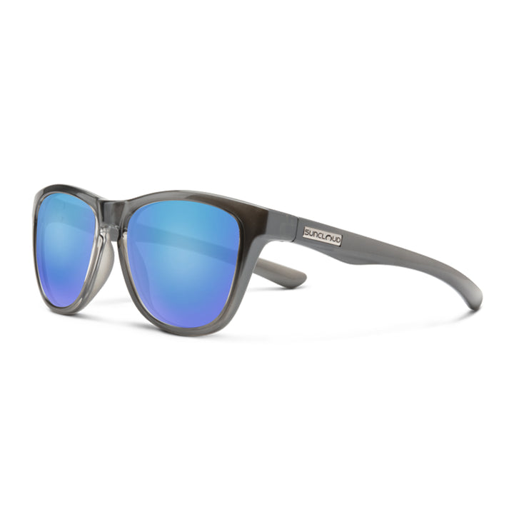 Suncloud Topsail Sunglasses Crystal Silver Backpaint Polarized Blue Mirror