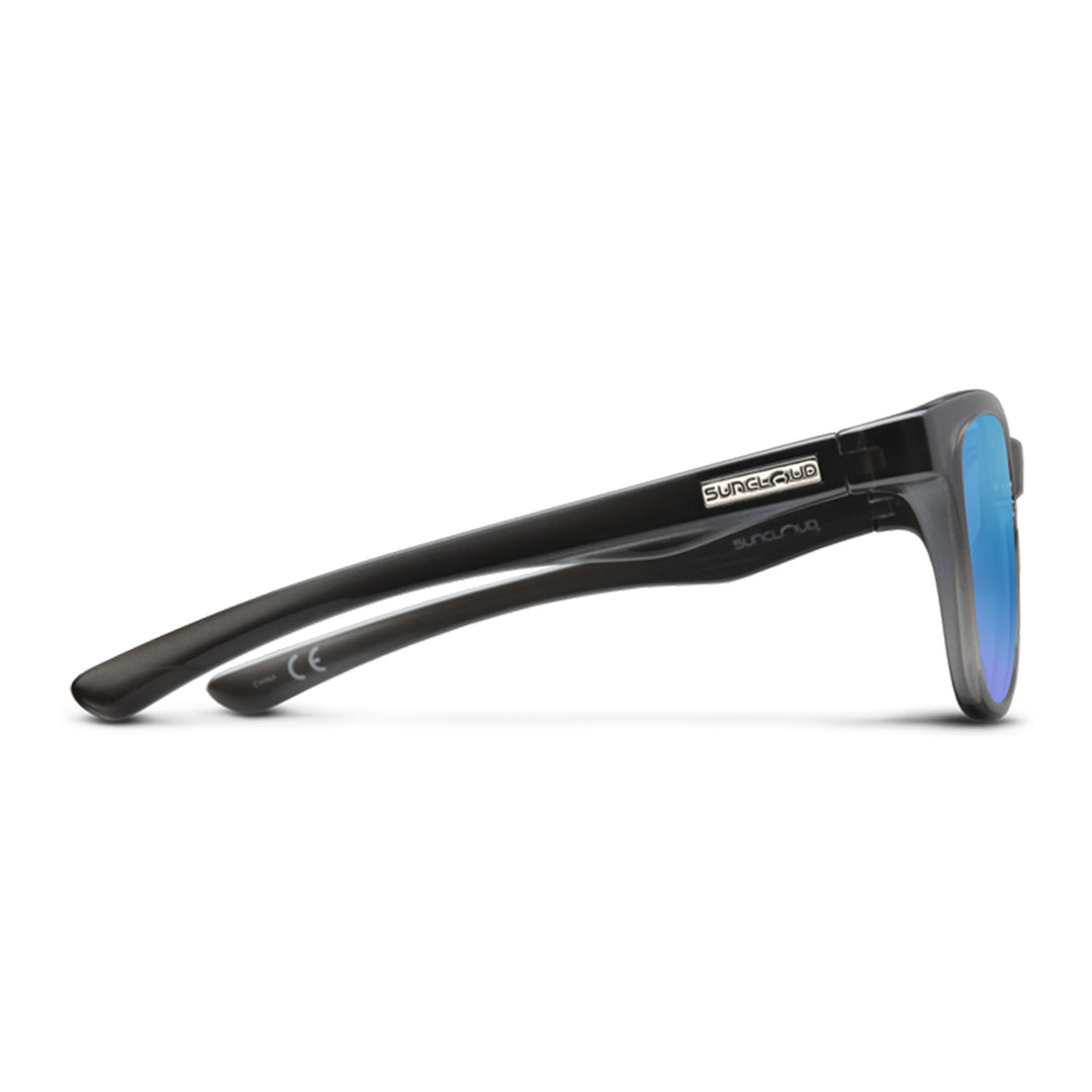 Suncloud Topsail Sunglasses Crystal Silver Backpaint Polarized Blue Mirror