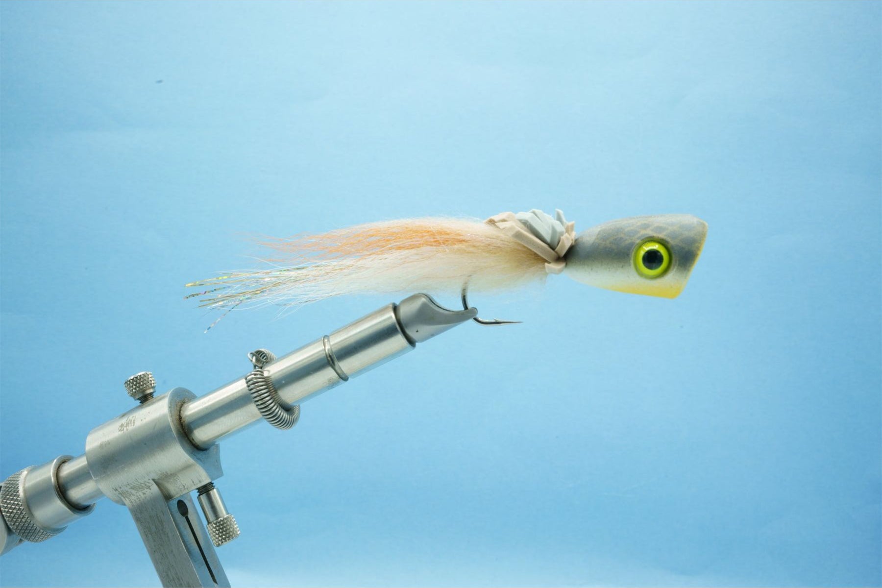 Pineapple Grenade Popper Chicone Tan/White Madison River Fishing Company