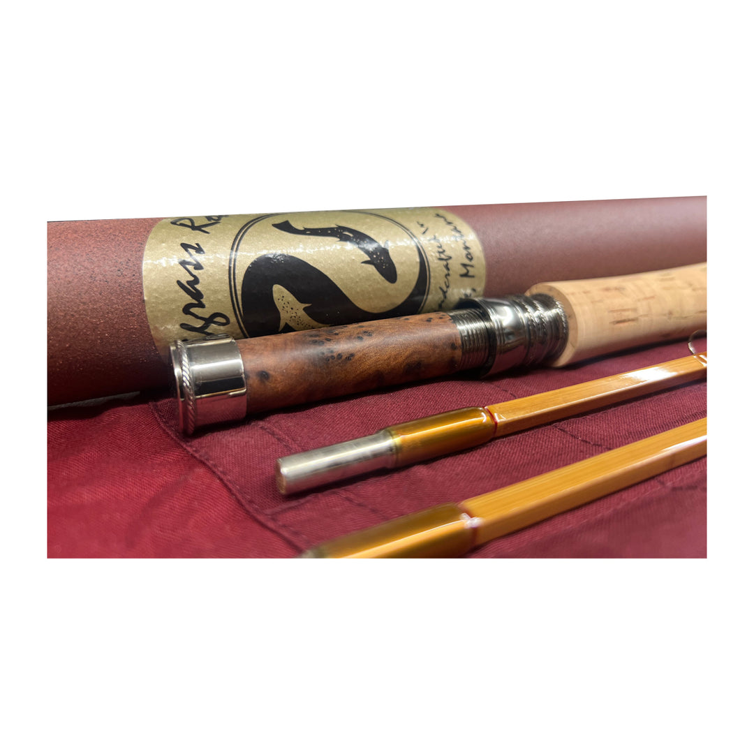 USED Sweetgrass Bamboo Quad Fly Rod #2400  6WT - 8'6" 2pc w/ Extra Tip