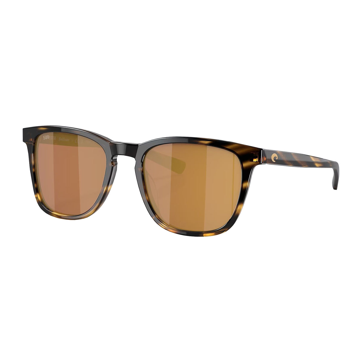 Costa Sullivan Sunglasses Tortoise Gold Mirror 580G Madison River