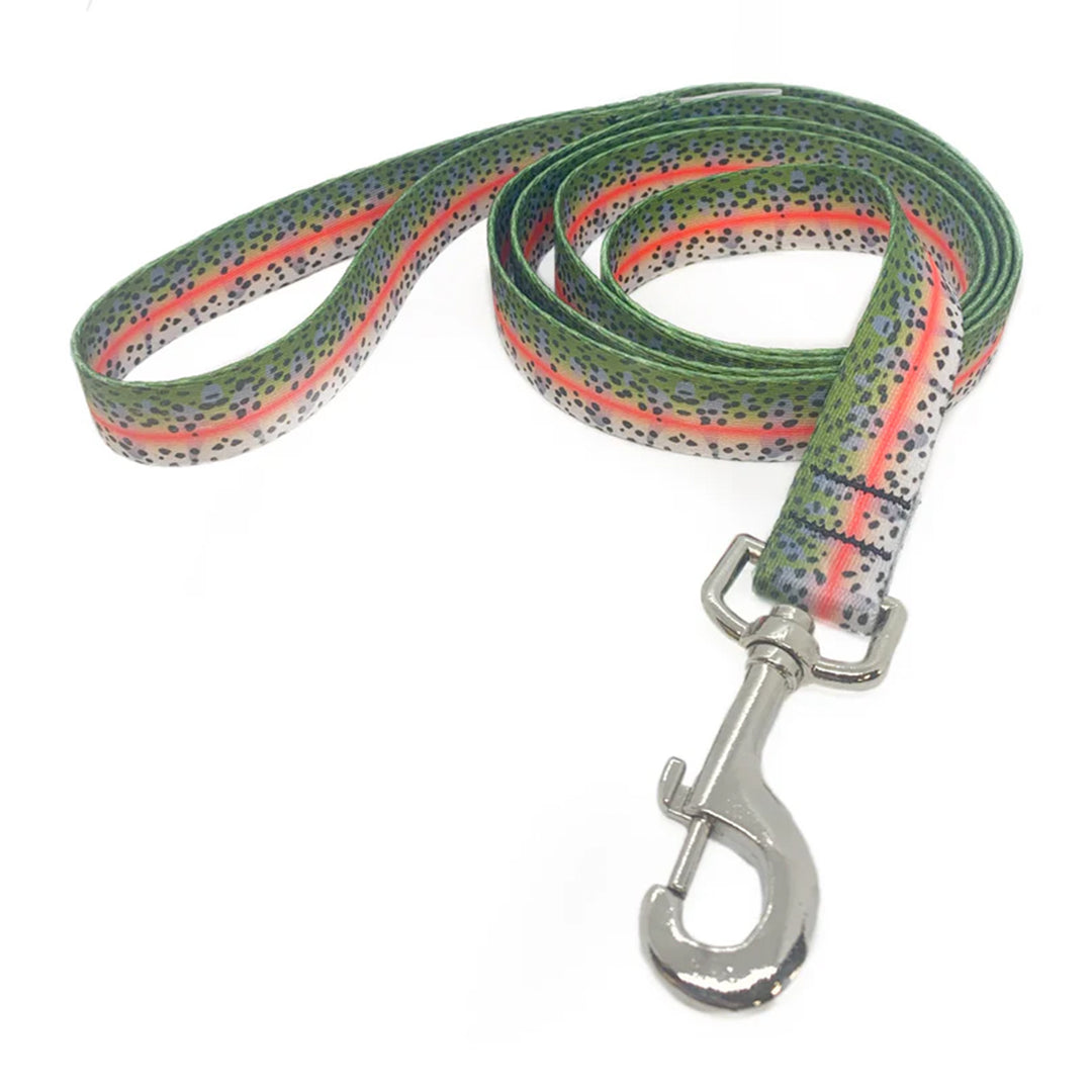 Rep Your Water Rainbow Trout Skin Dog Leash