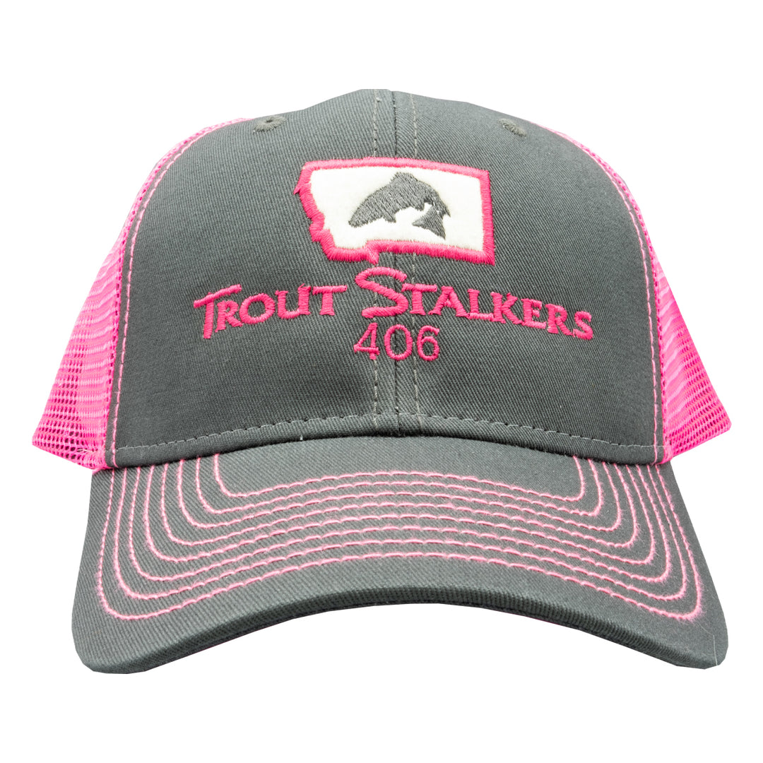 MTS Logo Sideline Trucker Dark Grey/Neon Pink