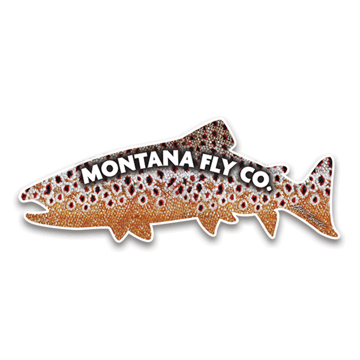 MFC Die Cut Fish Sticker Sundell's Brown Trout Skin (6in. X 2.25in