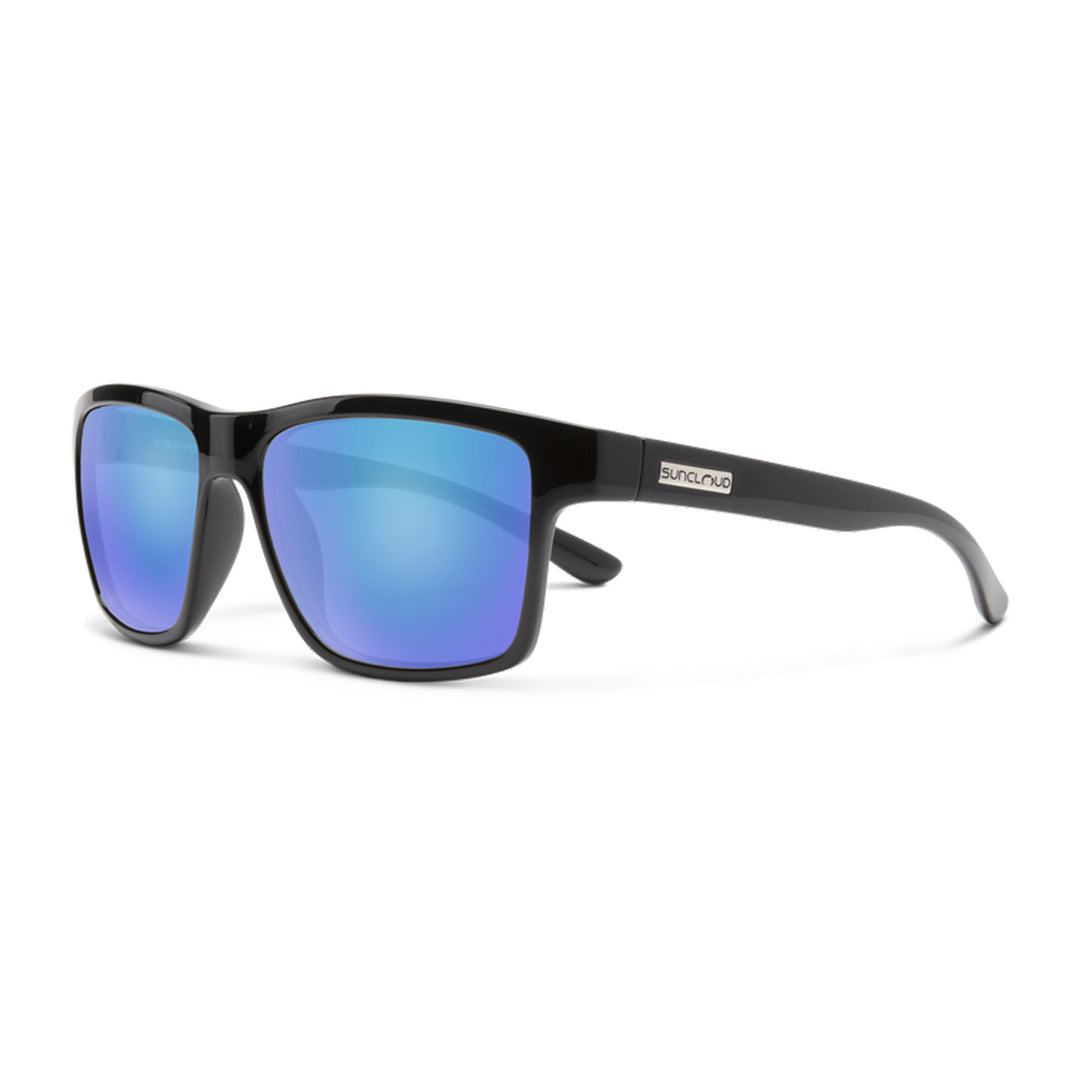 Suncloud A-Team Sunglasses Black  Polar Blue Mirror
