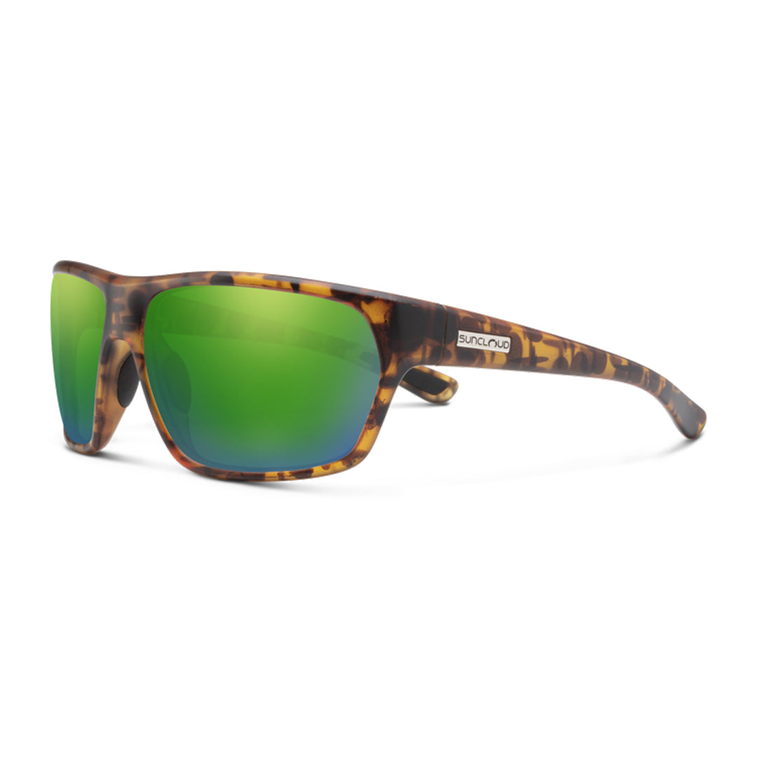 Suncloud Boone Sunglasses Matte Tortoise Polar Green Mirror