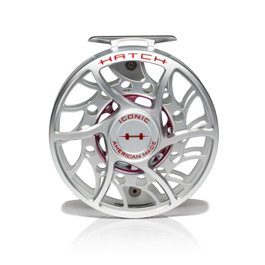 Hatch Iconic 11 Plus Fly Reel Clear Red Mid Arbor