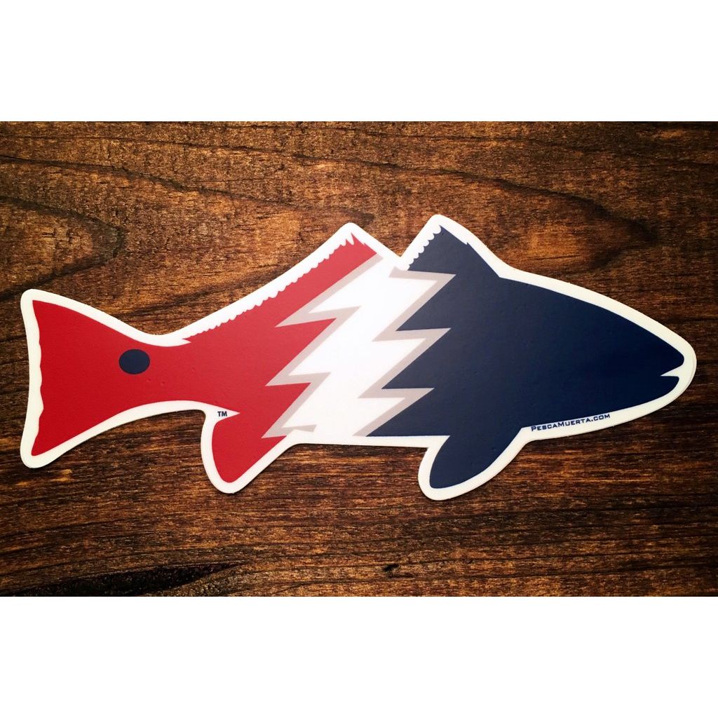 Pesca Muerta Redfish Sticker - Grateful