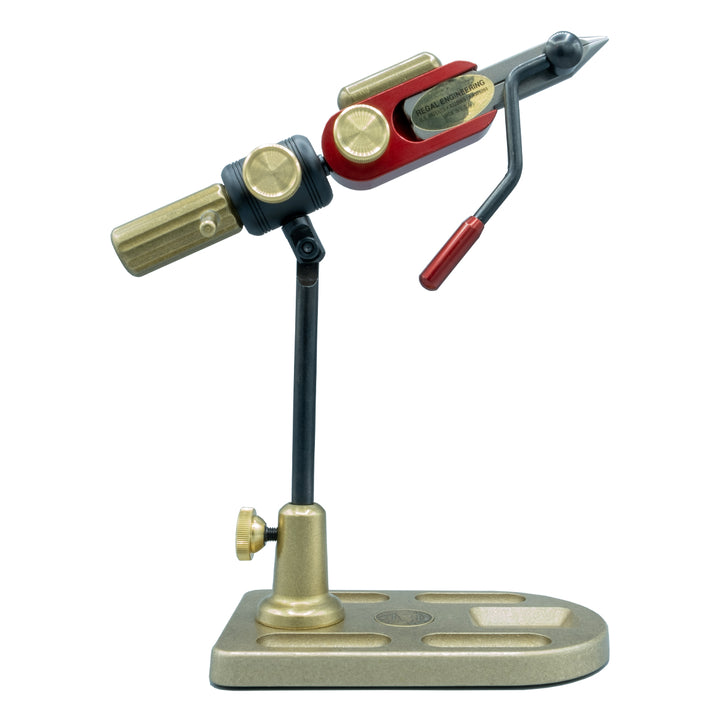 Regal Revolution Vise - Stainless Jaw with Bronze Pocket Base Hot Rod Red