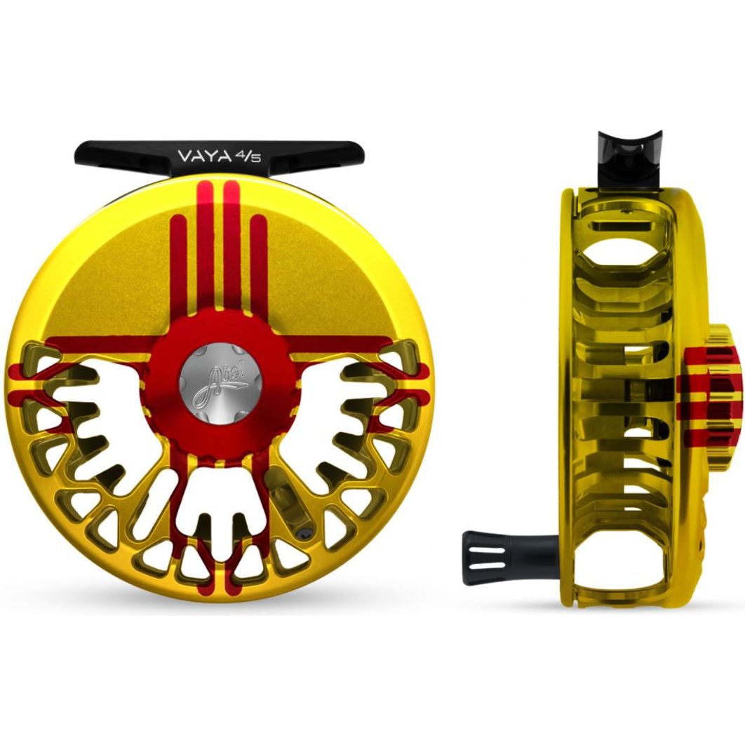 colorado flag fishing reel Abel Vaya Reel 4/5 New Mexico Flag/Black Handle