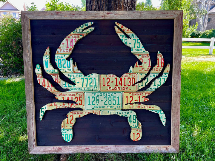 Florida Blue Crab License Plate Art - Madison River Fishing Company
