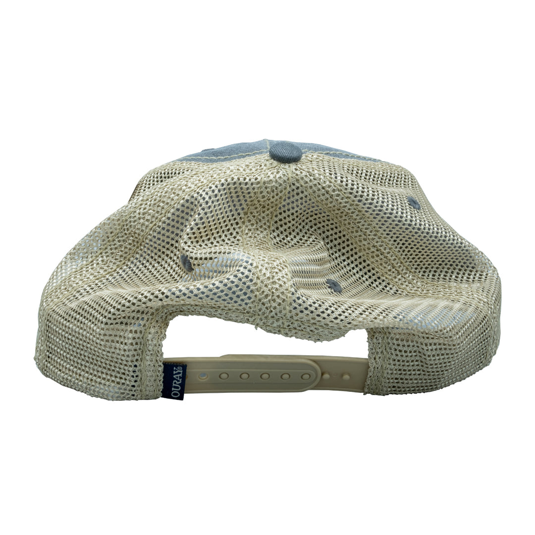 MRFC Logo Legend Trucker Cap Charcoal/Khaki - Madison River Fishing Company