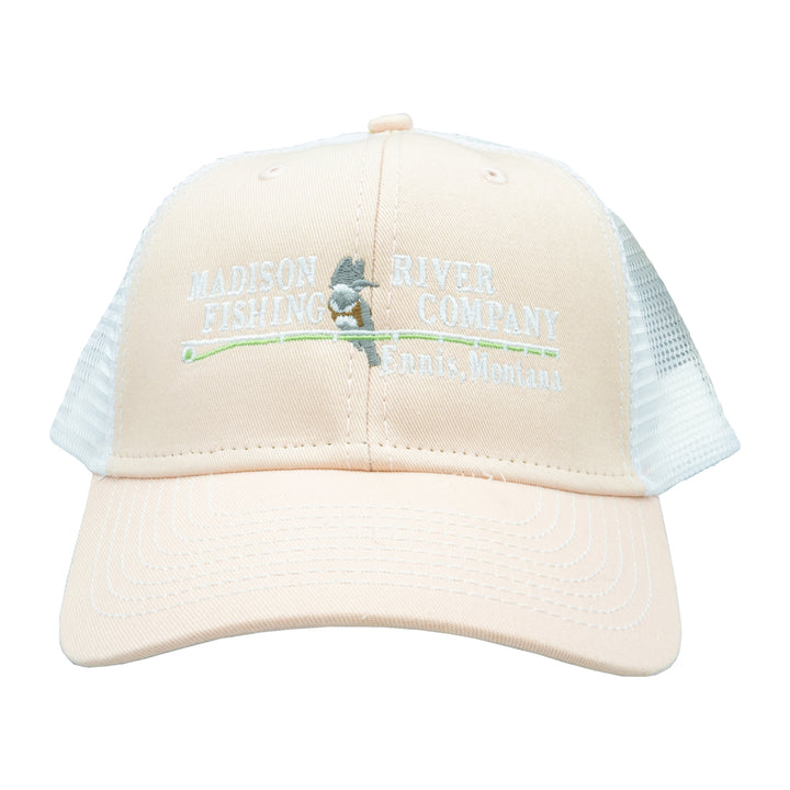 MRFC Logo Sideline Trucker Blush/White - Madison River Fishing Company