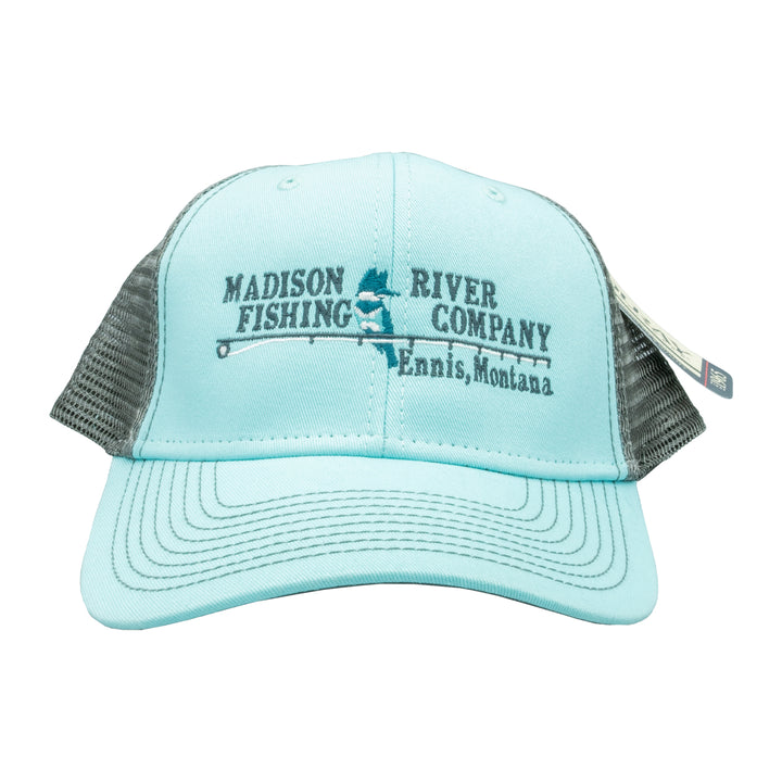 MRFC Logo Sideline Trucker Surf/Dark Grey - Madison River Fishing Company