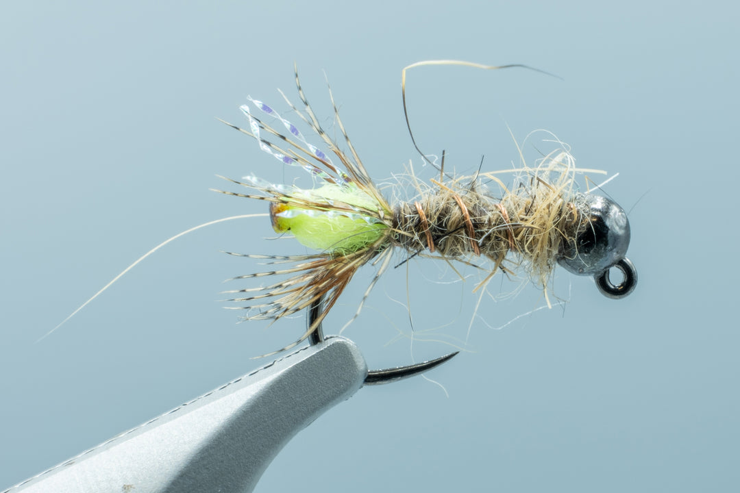 bright fish lure P/C Jig Bright Green #14 – Madison River Fishing Company