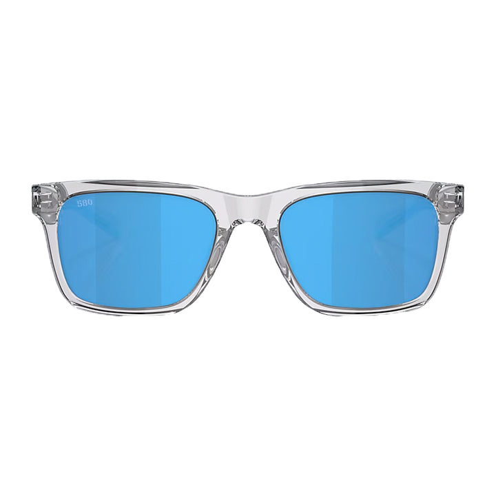 Costa Tybee Shiny Light Gray Crystal Frame Blue Mirror 580G - Madison River Fishing Company