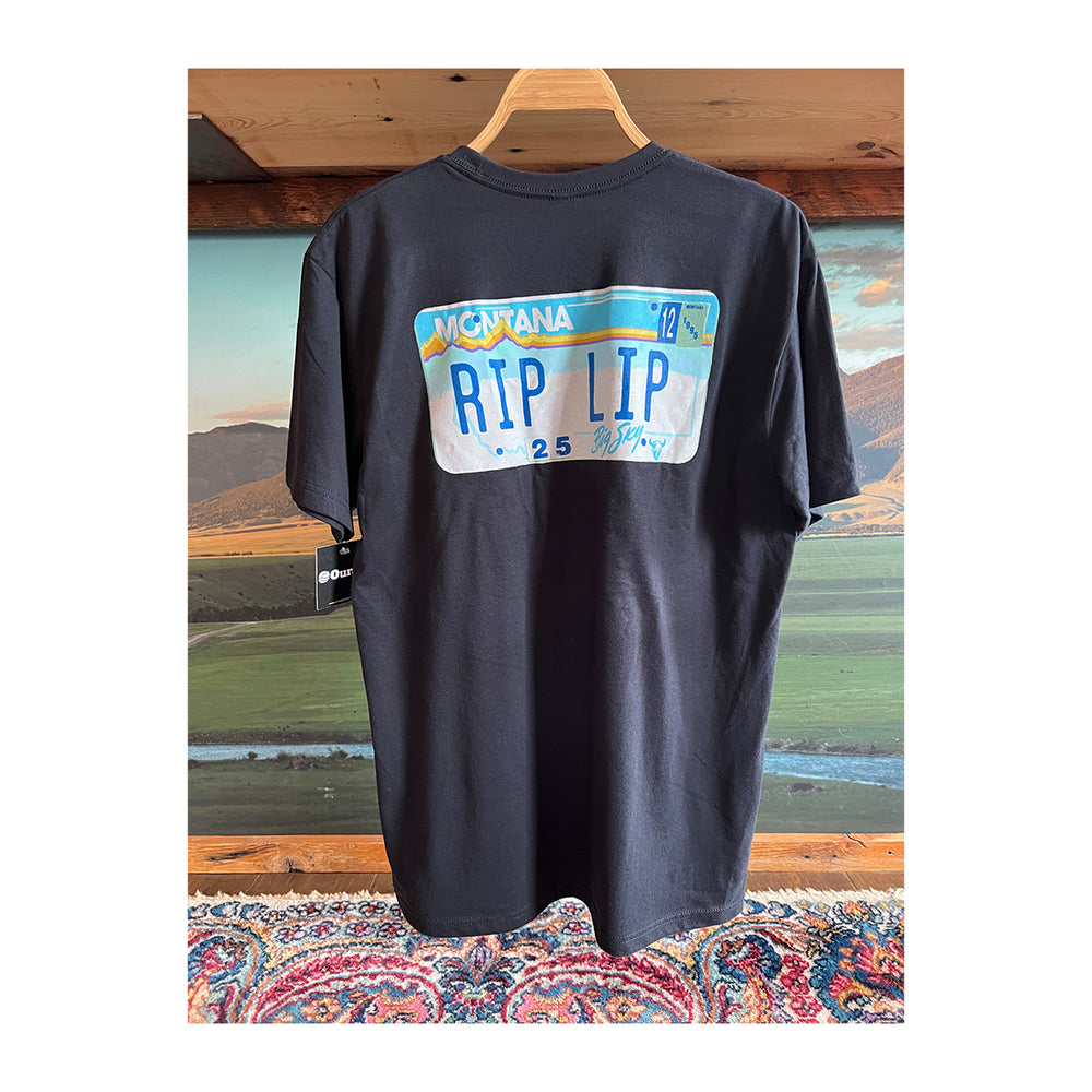 MTS Logo RIP LIP Plates Sueded S/S T-Shirt Black w/Chest Logo Medium