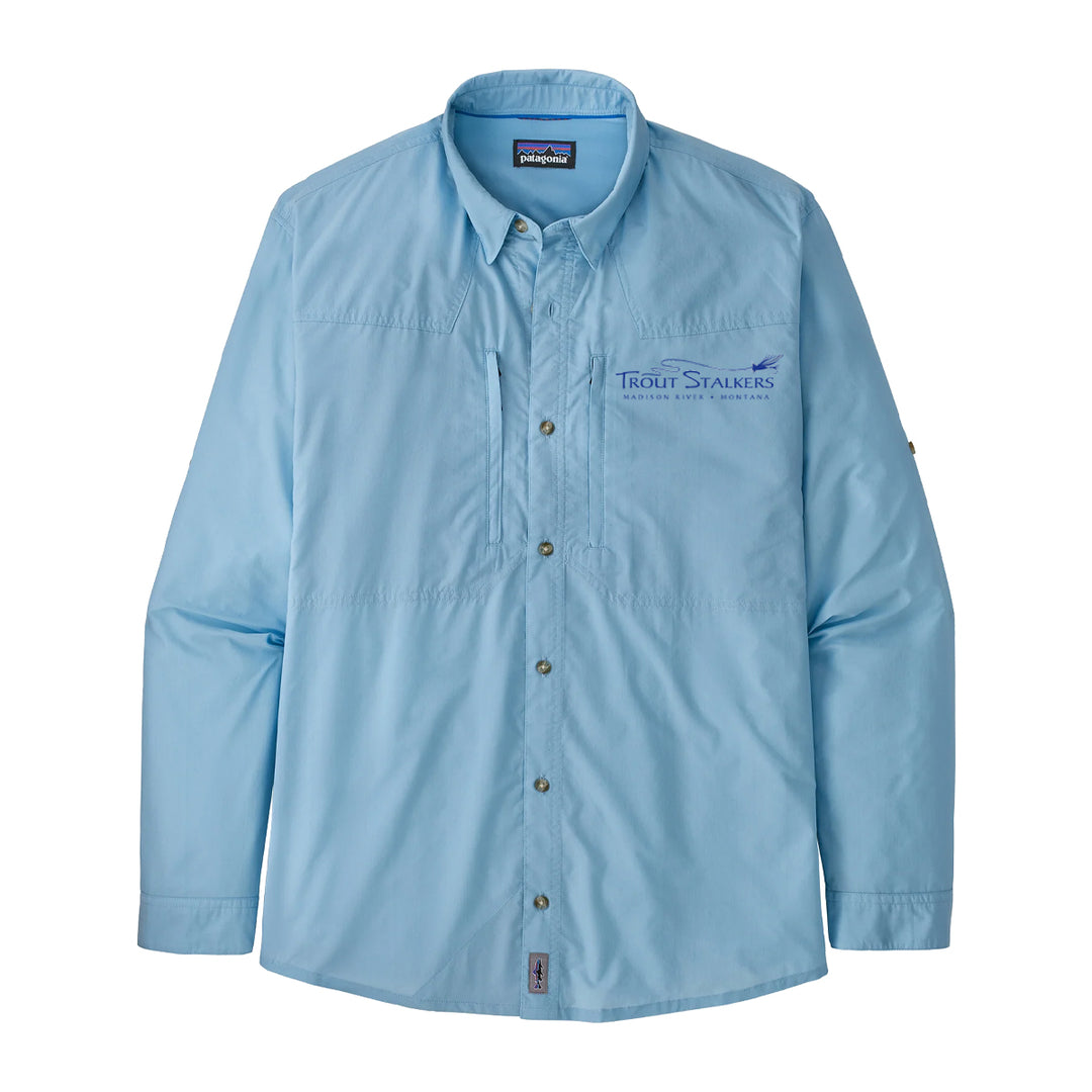 Patagonia MTS Logo L/S Sun Stretch Shirt - Chambray: Lago Blue