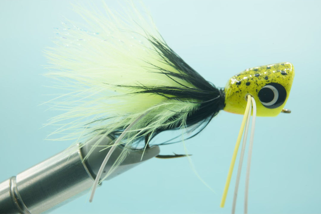 Bass Popper Chartreuse Splatter