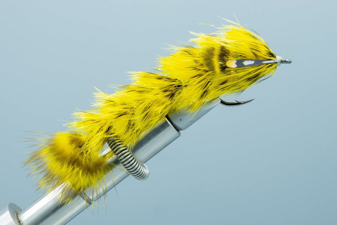 Chocklett's Feather Changer (SMALL single hook) Olive/Yellow