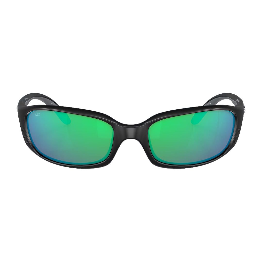 Costa Brine Sunglasses Matte Black Green Mirror 580G - Madison River Fishing Company