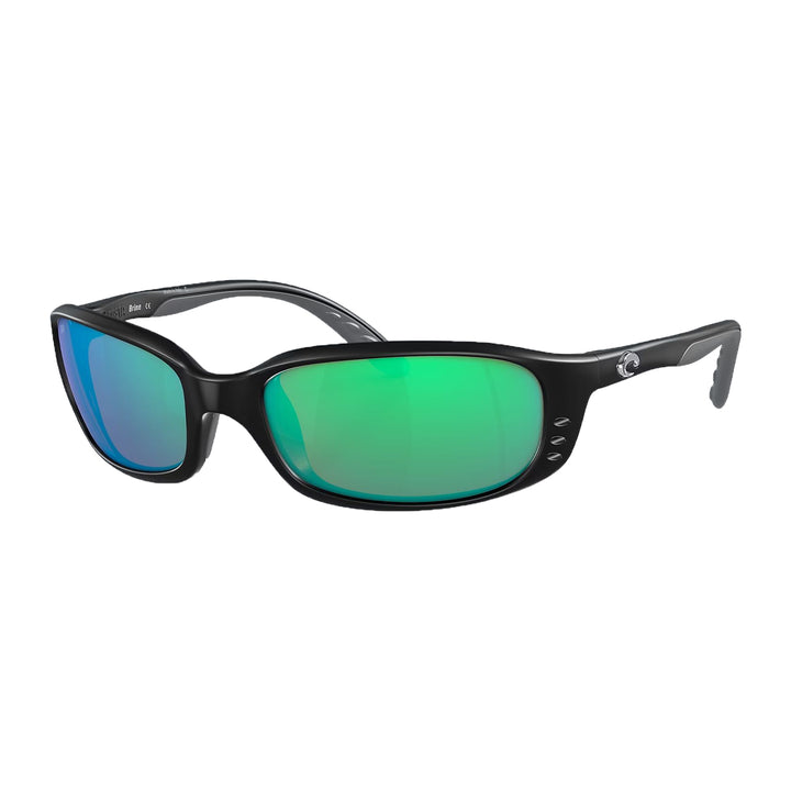 Costa Brine Sunglasses Matte Black Green Mirror 580G - Madison River Fishing Company