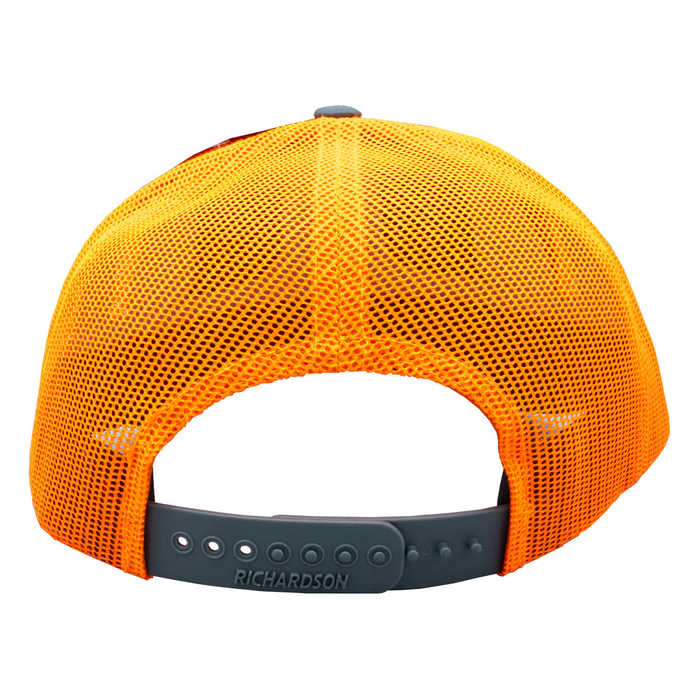 MTS Stamp Logo 112 Charcoal/Neon Orange Trucker