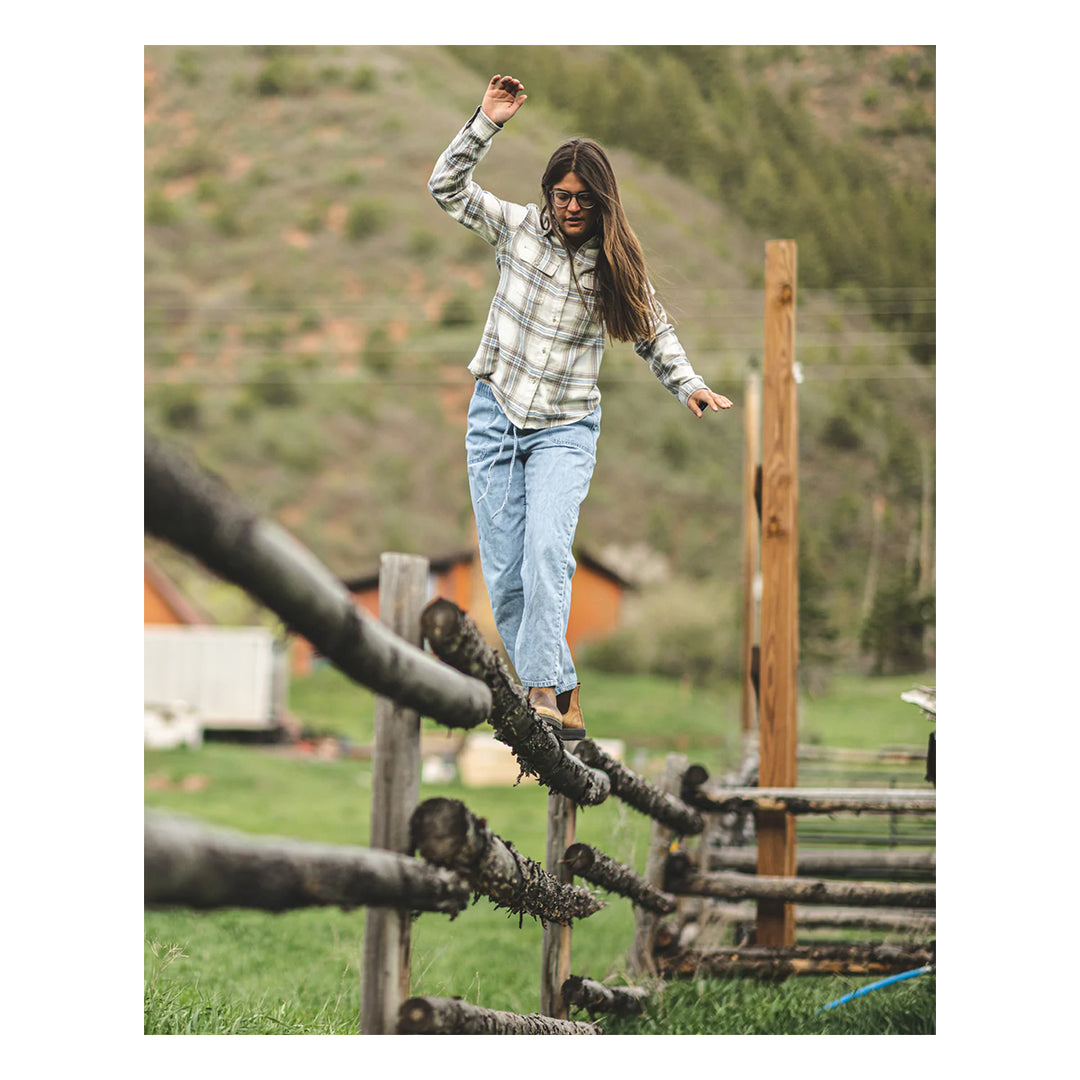 Simms Womens Santee Flannel Shirt Soft Rose Camp Plaid - Madison River Fishing Company