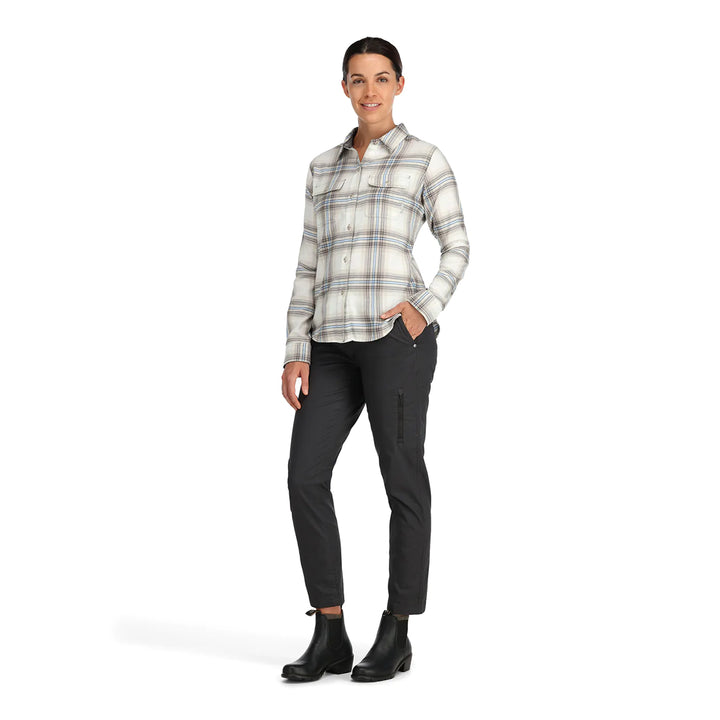 Simms Womens Santee Flannel Shirt Soft Rose Camp Plaid - Madison River Fishing Company