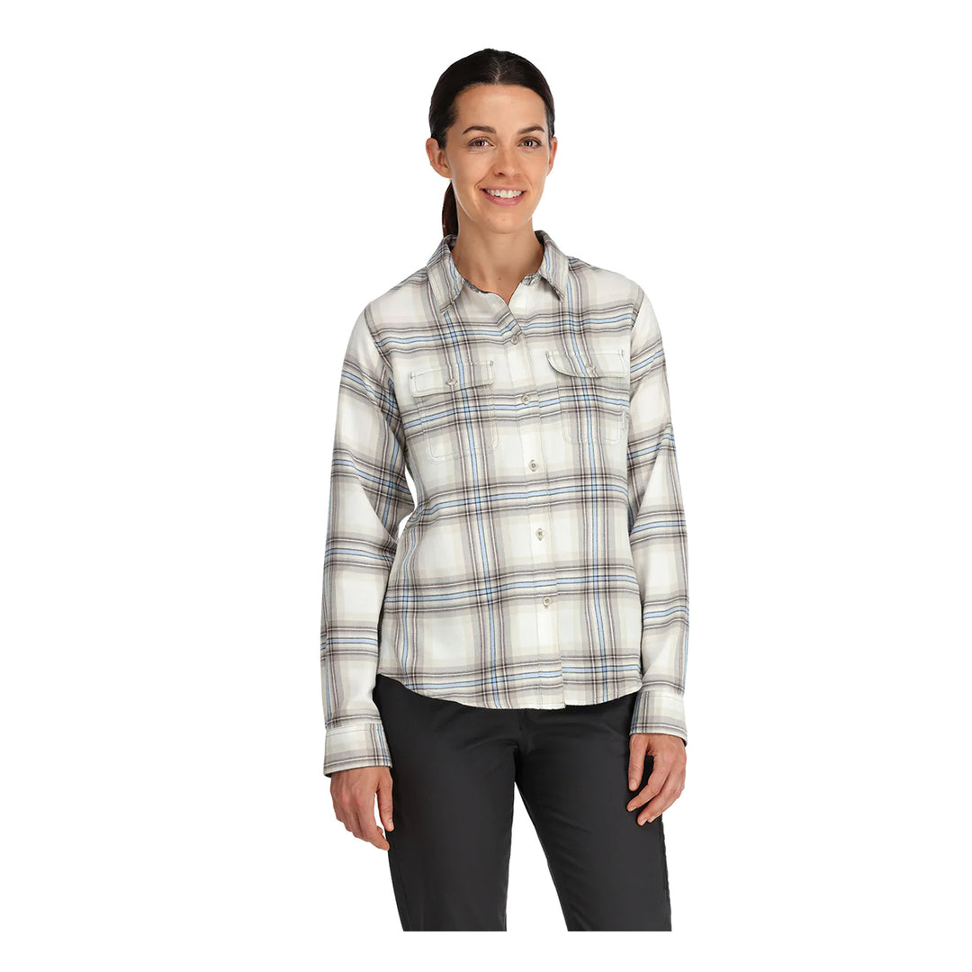 Simms Womens Santee Flannel Shirt Soft Rose Camp Plaid - Madison River Fishing Company
