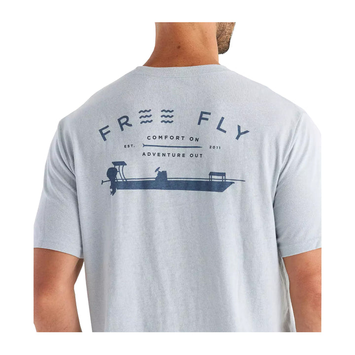 Free Fly Flats Patrol Tee Heather Aspen Grey - Madison River Fishing Company