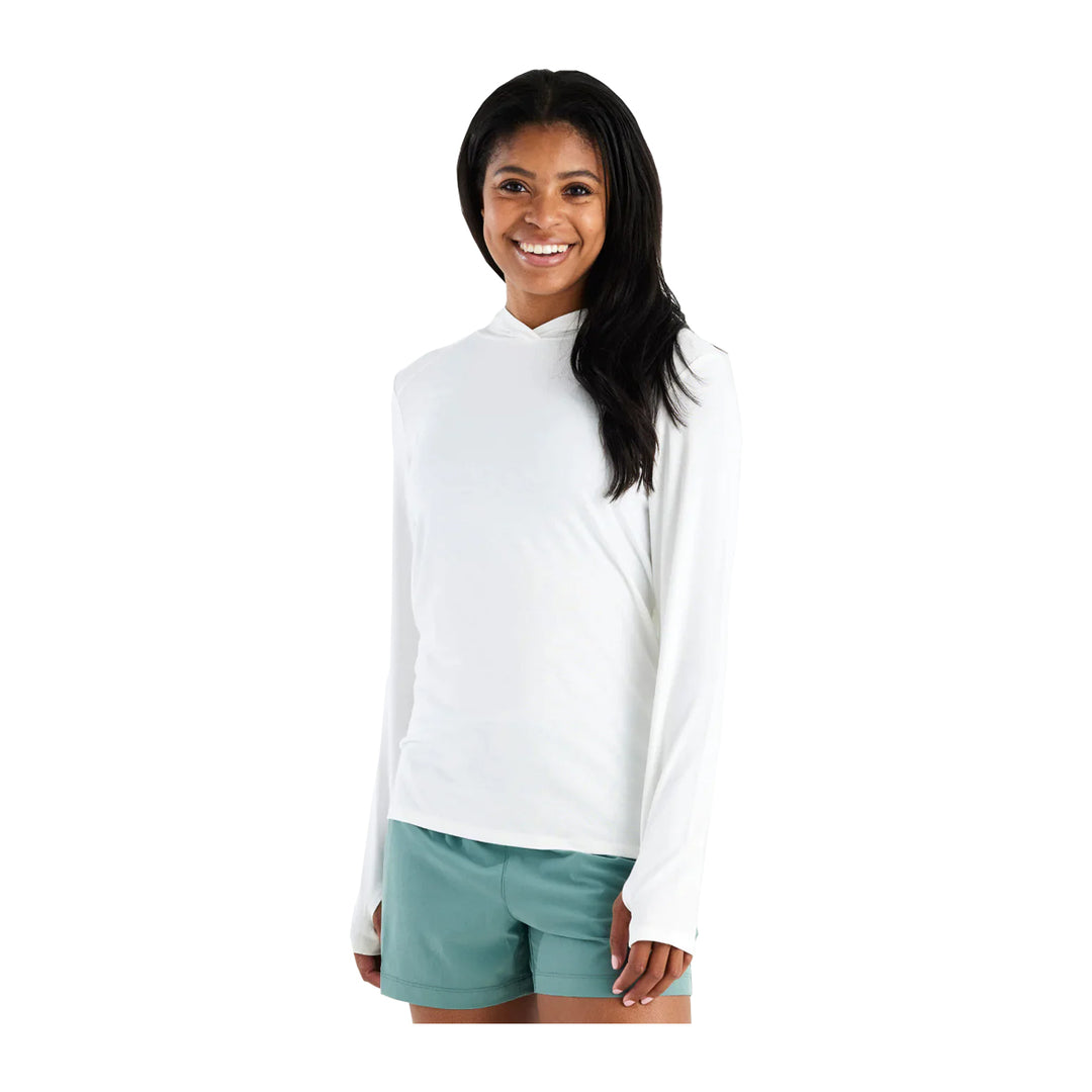 Free Fly Womens Bamboo Shade Hoody II Bright White XX-Large - Madison River Fishing Company