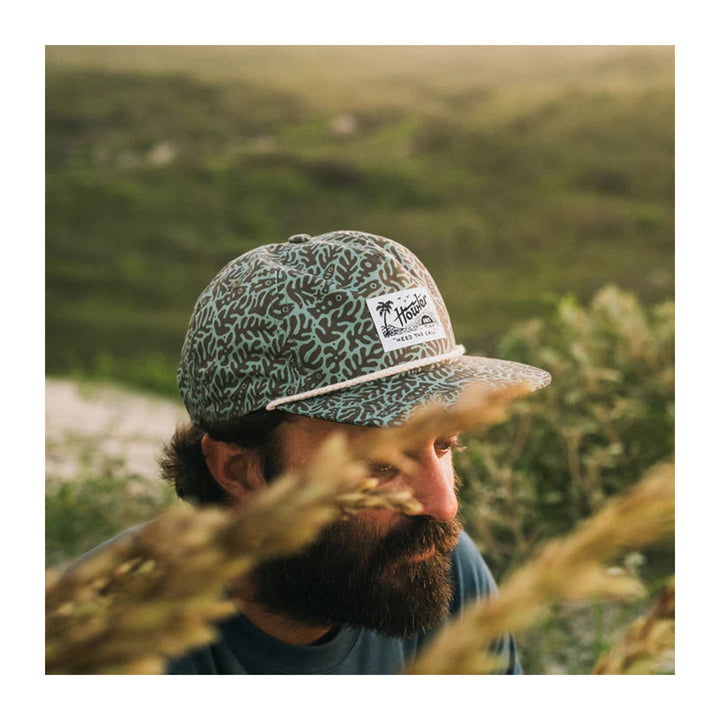Howler Bros Unstructured Snapback Hats Ecosystem Granite Green/Teak