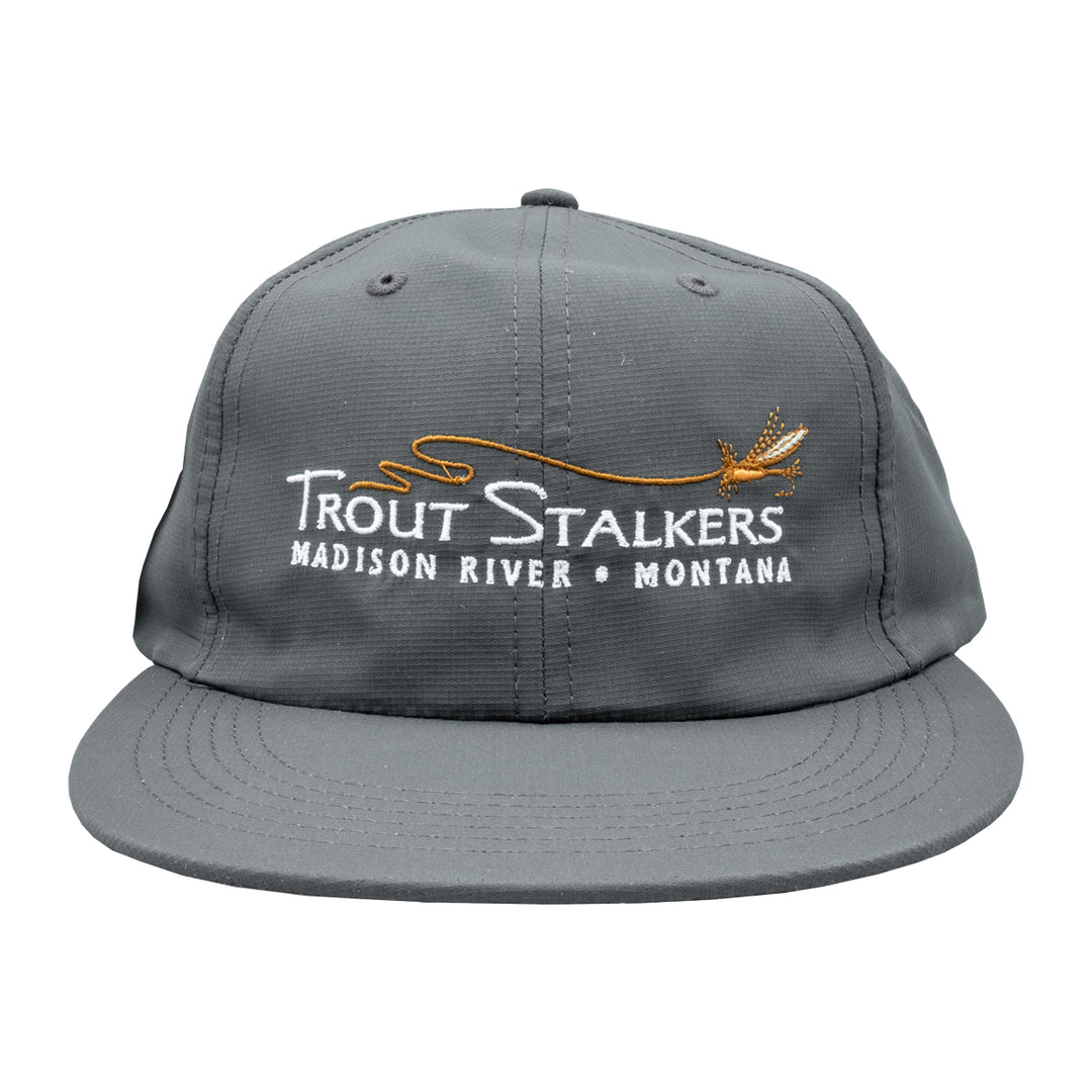 MTS Logo The Backwoods Flat Bill Performance Cap Dark Grey