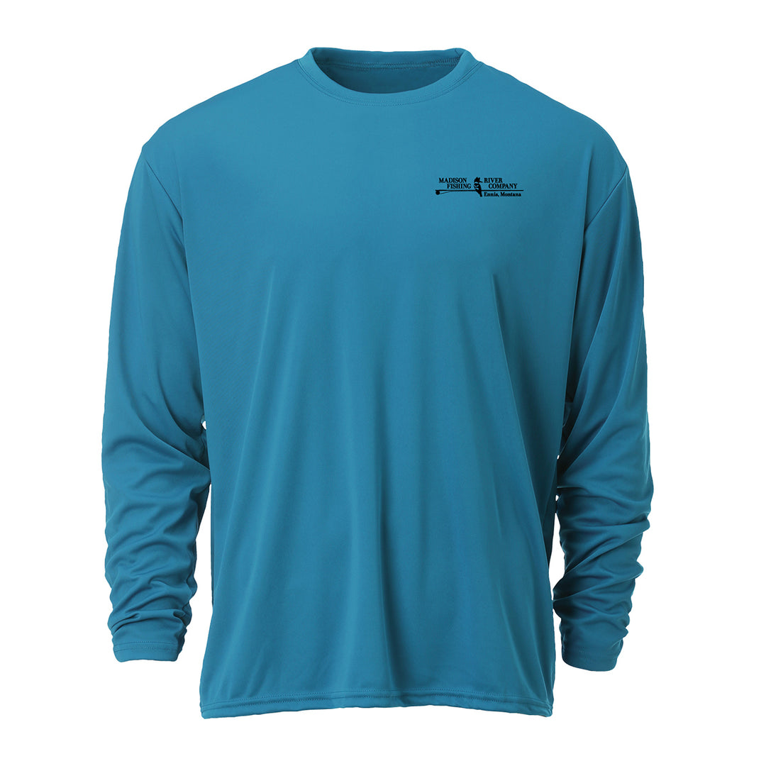 MRFC Logo Kingfisher Junkie L/S Performance Shirt Electric Blue w/MRFC Right Chest, Back Logo