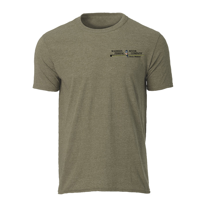 MRFC Logo River Kings Sueded S/S T-Shirt Heather Military Green