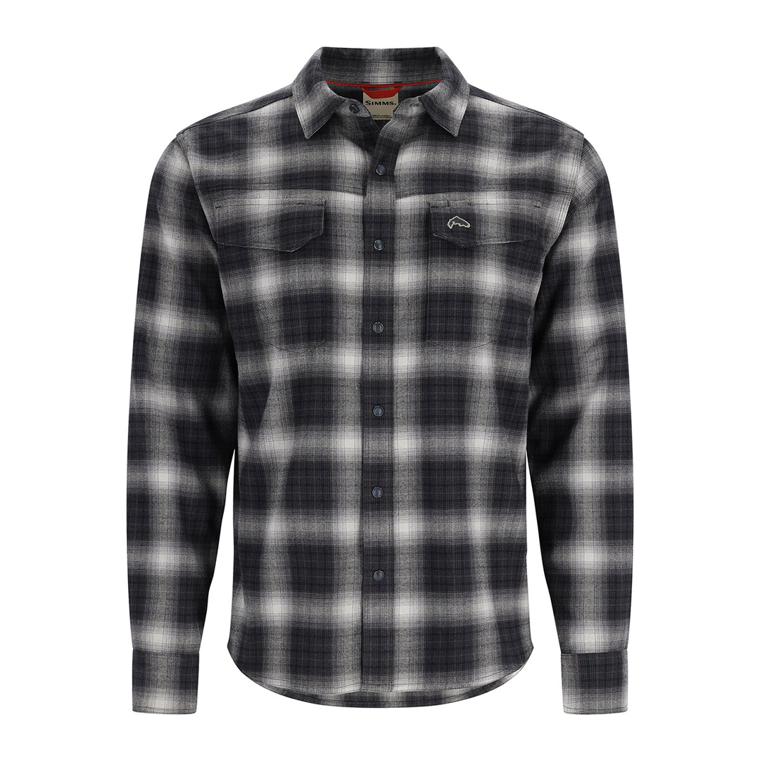 Simms Gallatin Flannel LS Shirt Slate Ombre Plaid