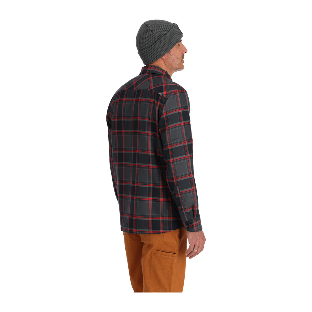 Simms Guide Flannel Black/Cutty Red Dimensional Buffalo