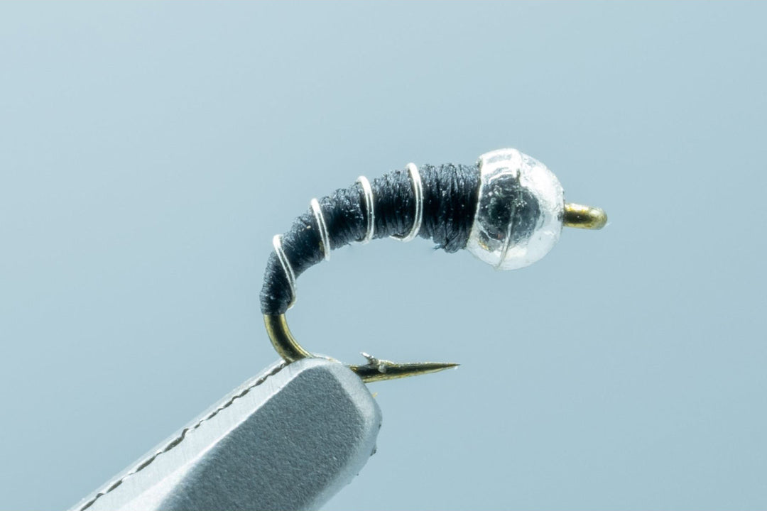 Tungsten Zebra Midge Black #20