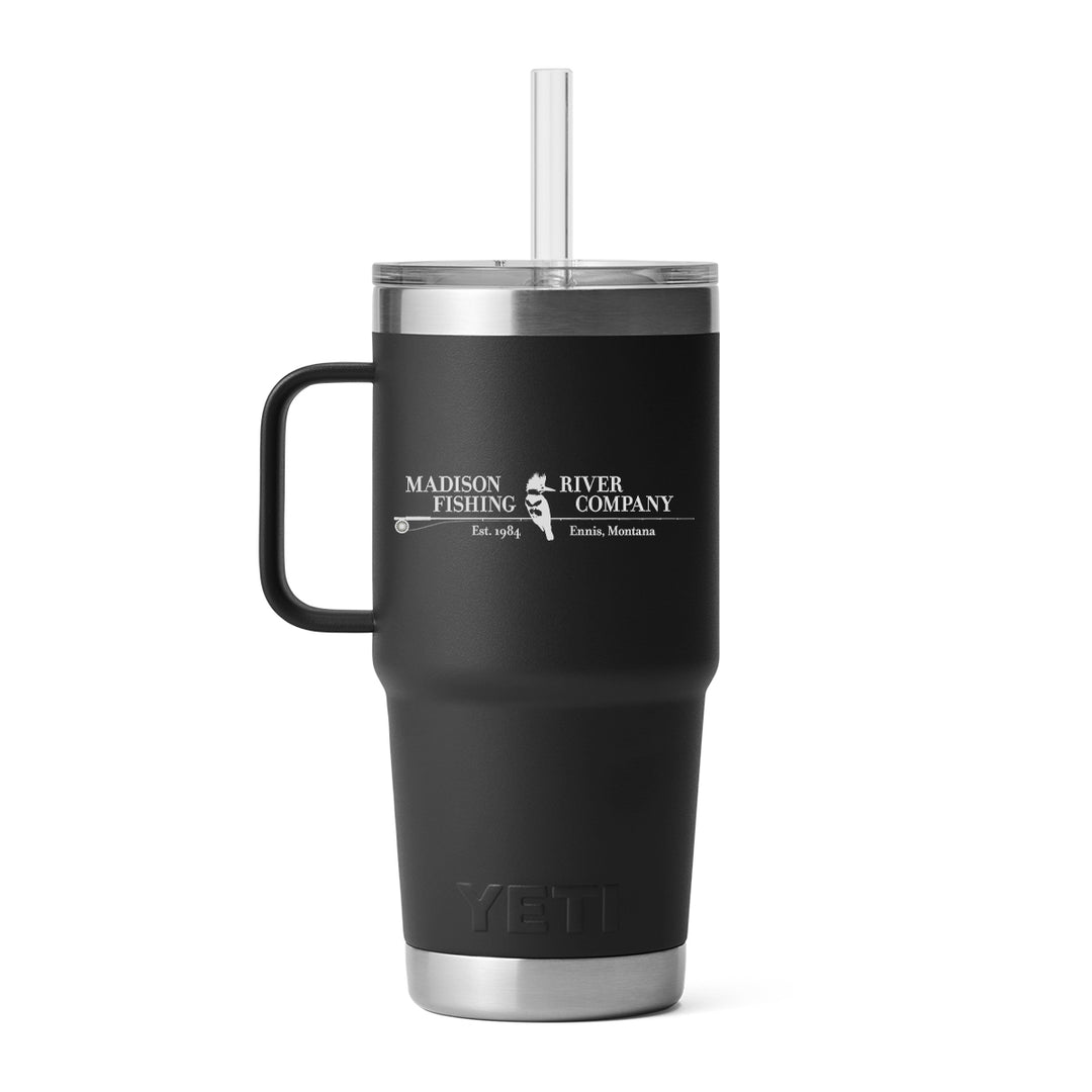 YETI MRFC Logo Rambler 25 oz Straw Mug Black