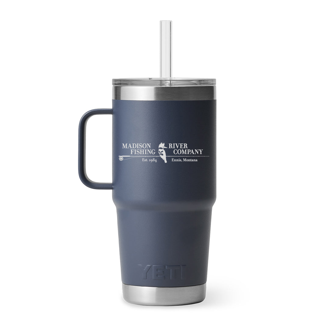 YETI MRFC Logo Rambler 25 oz Straw Mug Navy