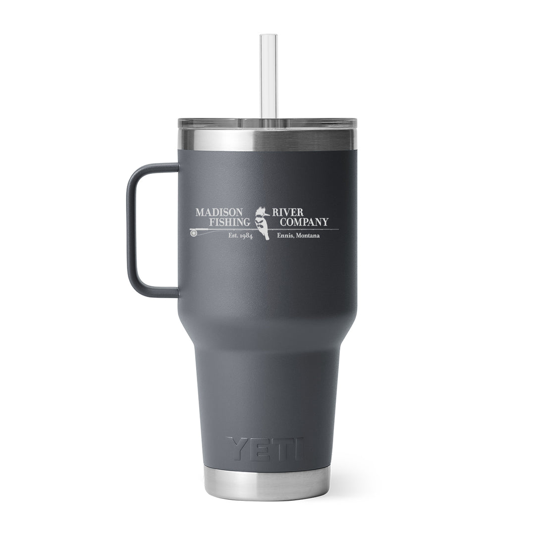 YETI MRFC Logo Rambler 35 oz Straw Mug Charcoal