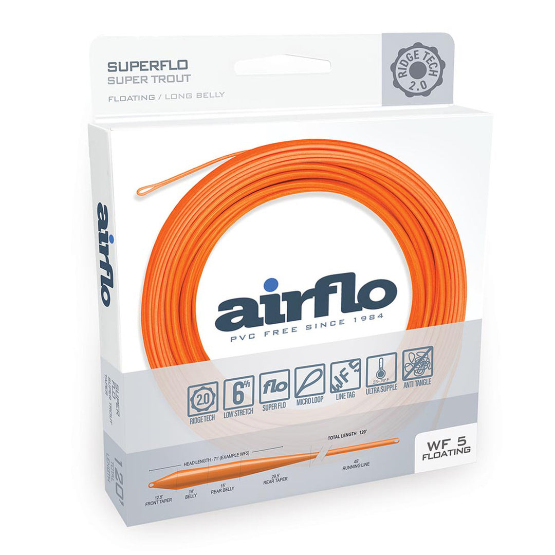 AirFlo Ridge 2.0 Super Trout Fly Line Fire Orange