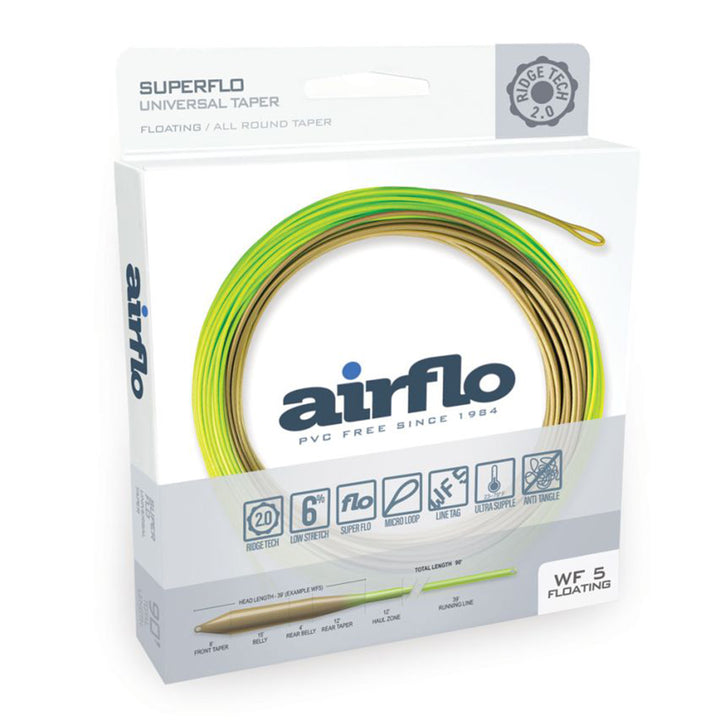 AirFlo Ridge 2.0 SuperFlo Universal Taper Fly Line Moss Olive/Chartreuse