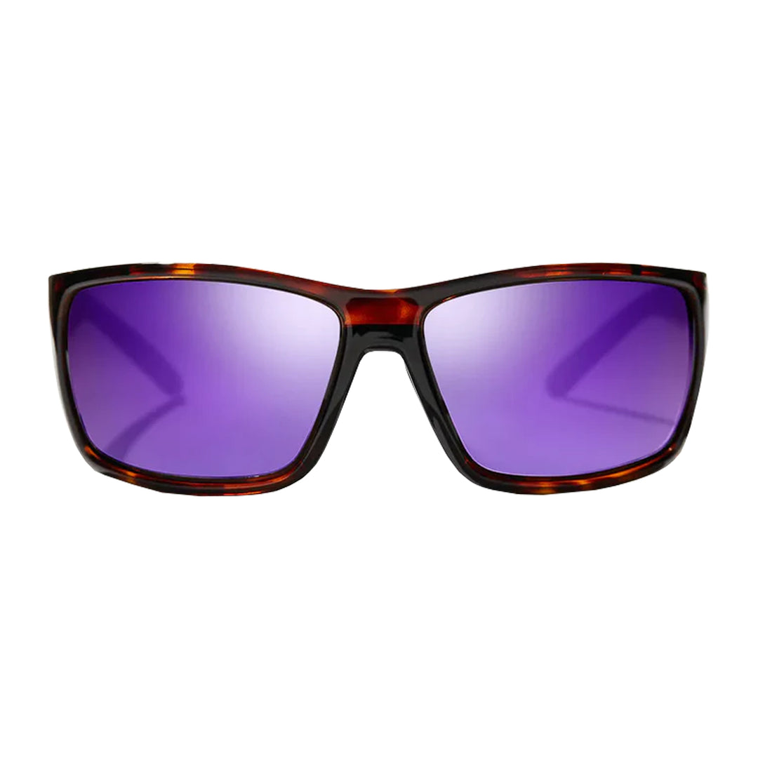 Bajio Sunglasses Bales Beach Brown Tortoise Gloss Violet Mirror Glass