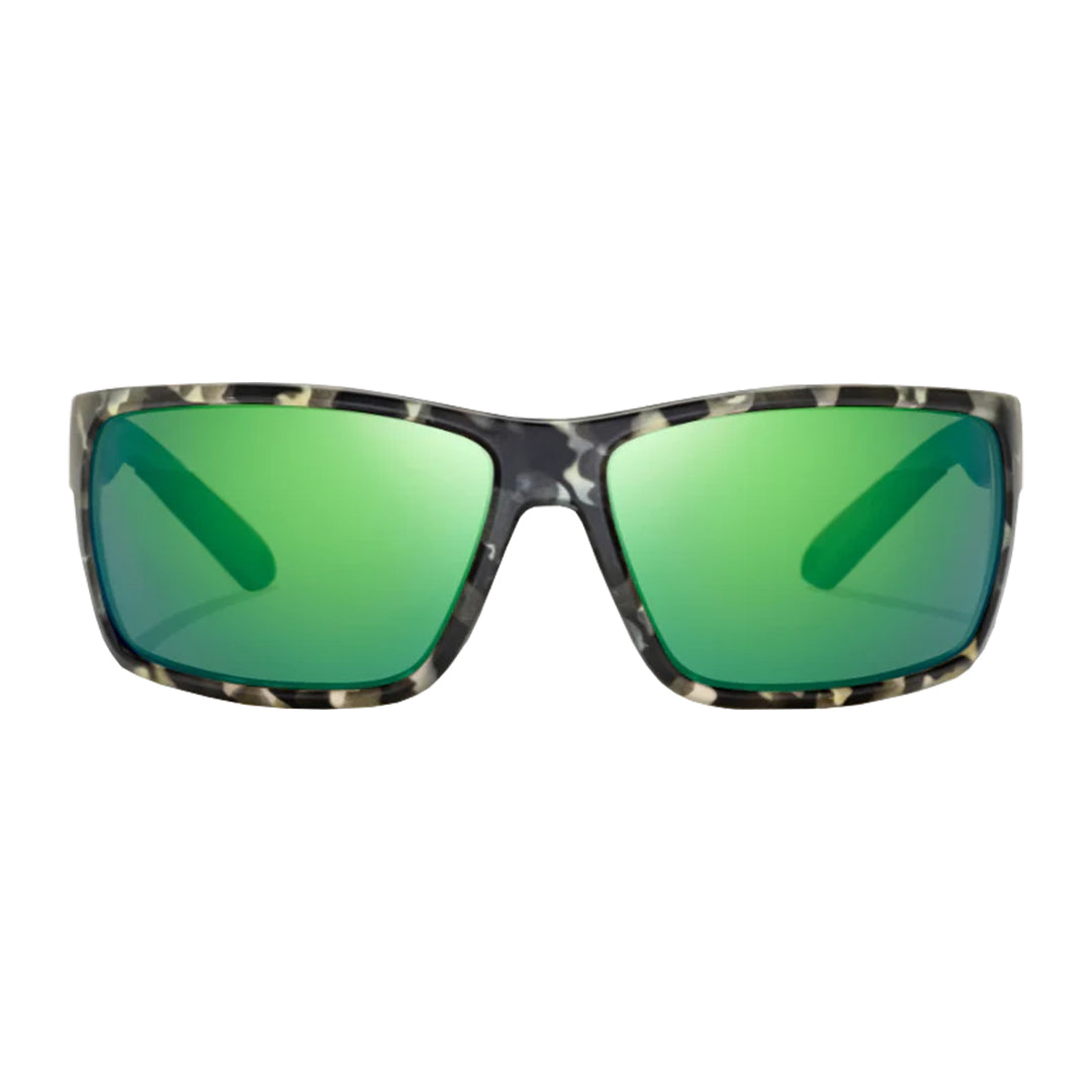 Bajio Sunglasses Bales Beach Gray Camo Matte Green Mirror Glass