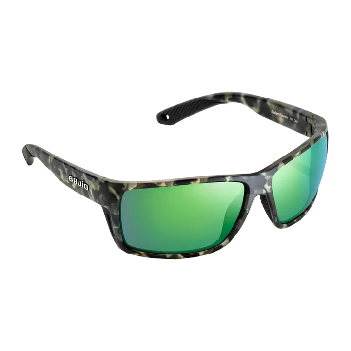 Bajio Sunglasses Bales Beach Gray Camo Matte Green Mirror Glass - Madison River Fishing Company