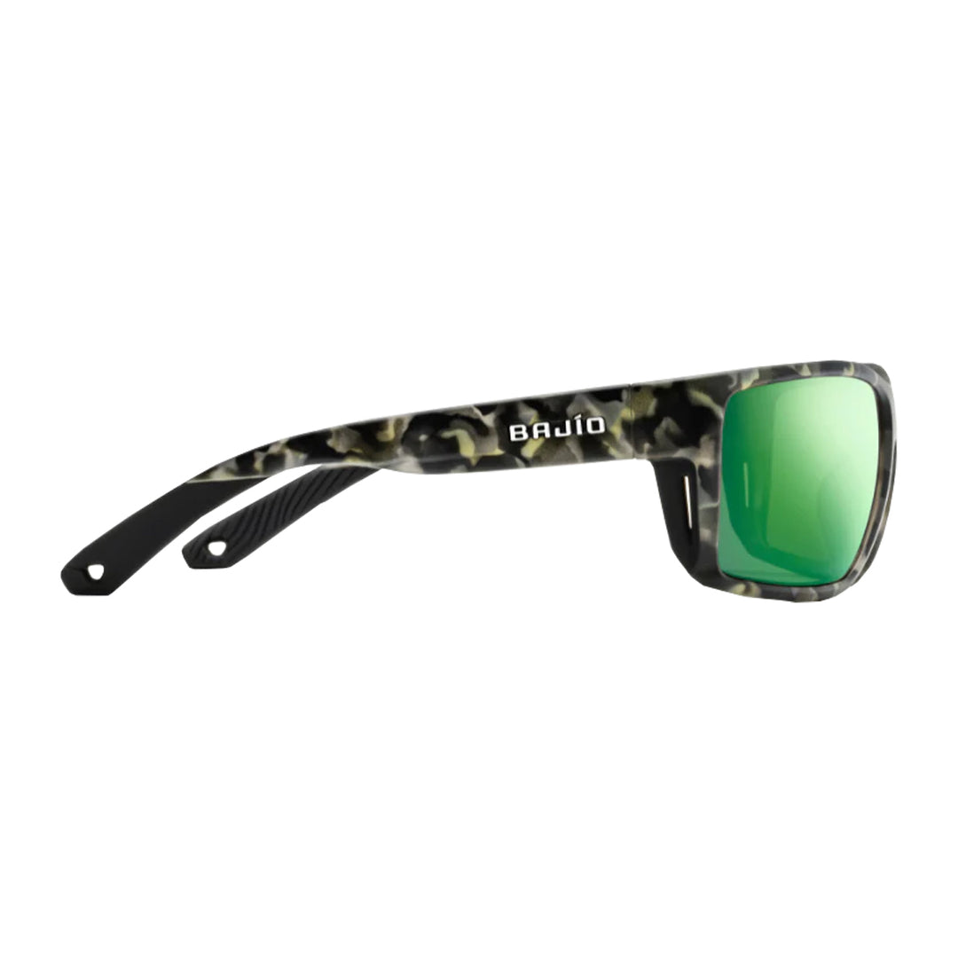 Bajio Sunglasses Bales Beach Gray Camo Matte Green Mirror Glass - Madison River Fishing Company