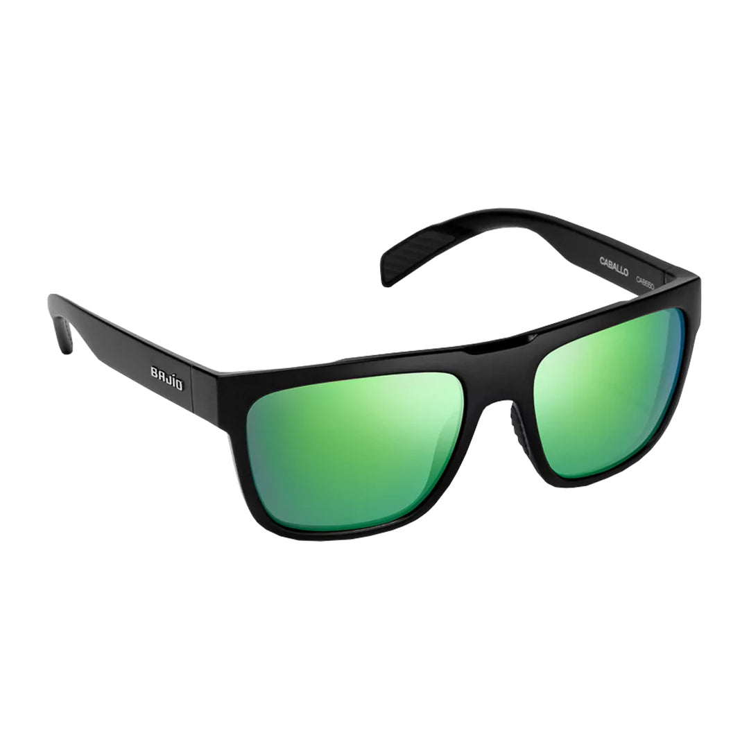 Bajio Sunglasses Caballo Black Matte Green Mirror Glass