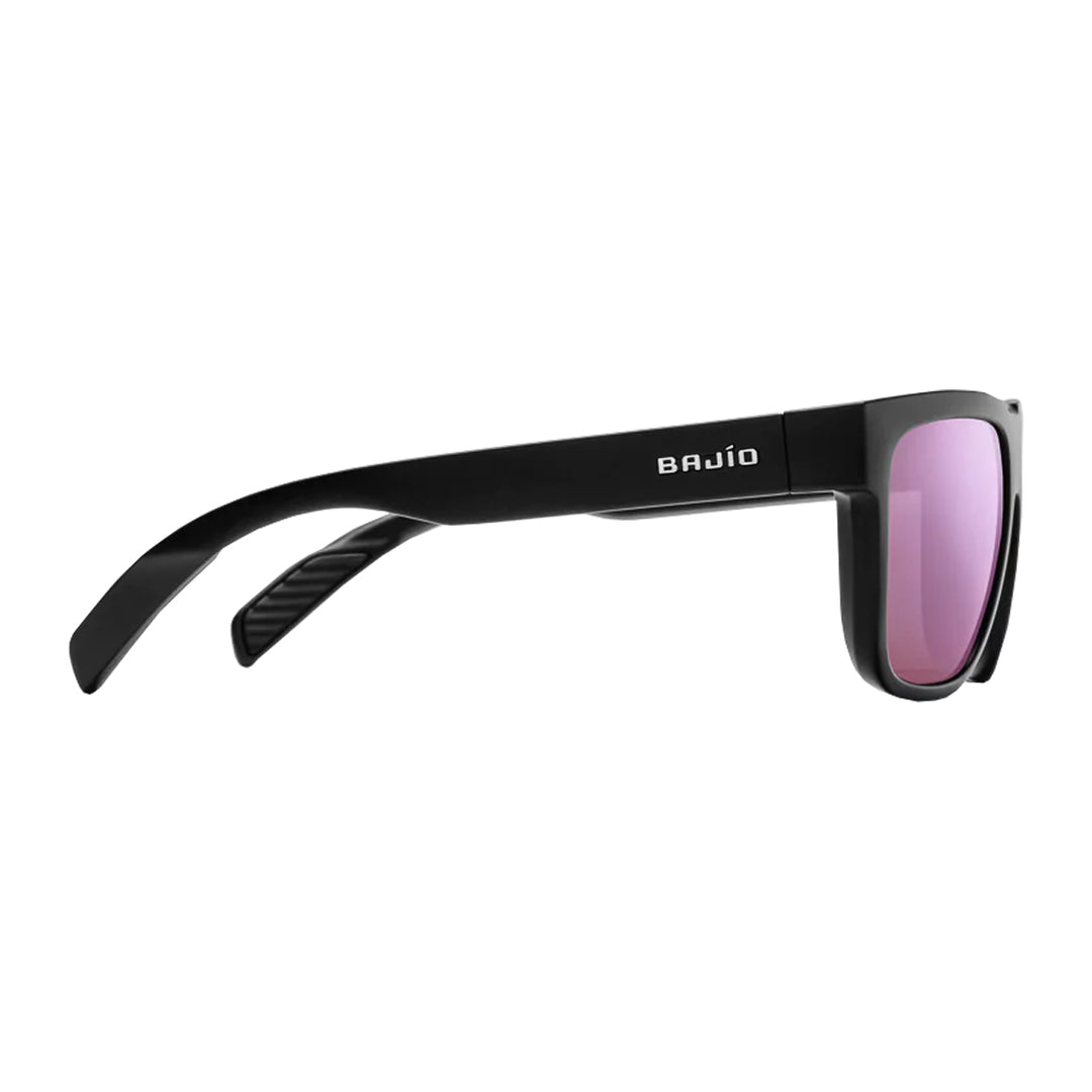 Bajio Sunglasses Caballo Black Matte Rose Mirror Glass